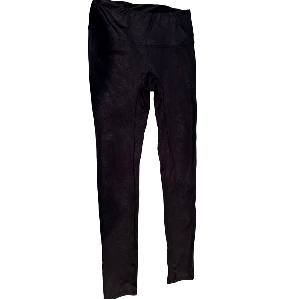Chelsea DeBoer Black Faux Leather Leggings Women's Small Y2K Grunge Edgy